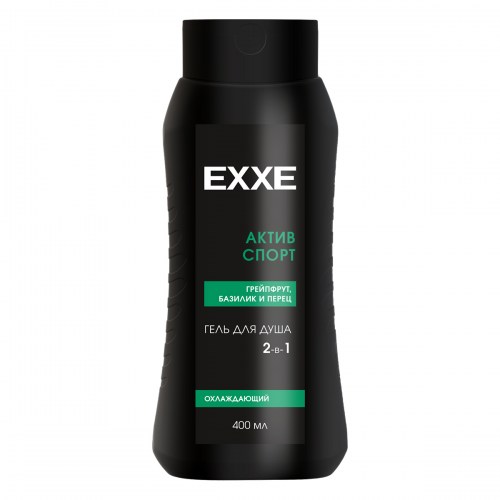 EXXE Мужской гель для душа 2в1 «АКТИВ СПОРТ» охлаждающий, 400 мл (ACTIVE)